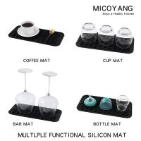 Alfombrilla de silicona para secar platos de varios usos, fácil de limpiar, ecológica, resistente al calor, para encimera de cocina, fregadero, Bar, botella o taza, color negro, S, 12 pulgadas x 6 pulgadas - details 2