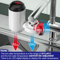 Calentador de agua eléctrico con pantalla de temperatura para cocina, calentador de grifo de calefacción instantánea, enchufe de la UE A - details 2