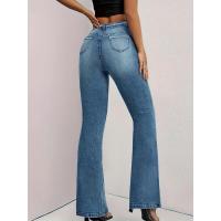Vaqueros acampanados rotos de cintura alta para mujer, pantalones vaqueros ajustados, moda 2025 - details 4