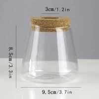 Mini ETA hidropónica de vidrio transparente, jarrones para plantas sin piso, cristalería vintage para salas de estar, hogares, oficinas, mesas, - details 1