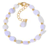 Pulsera de Cuentas de Lapislázuli Natural Pulseras Ajustables de Piedra con Chip Irregular - details 5