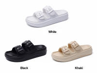 Pantuflas De Plataforma Gruesa Para Mujer Verano Playa Cómodas Antideslizantes Suela Suave Baño Hogar Zapatillas De Verano - details 2
