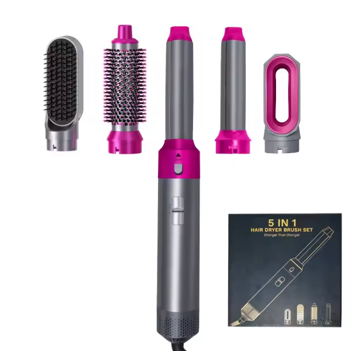 Juego de Peine caliente secador de pelo 5 en 1, plancha rizadora profesional, herramienta de peinado, Airwrap, secador de pelo para el hogar - 1