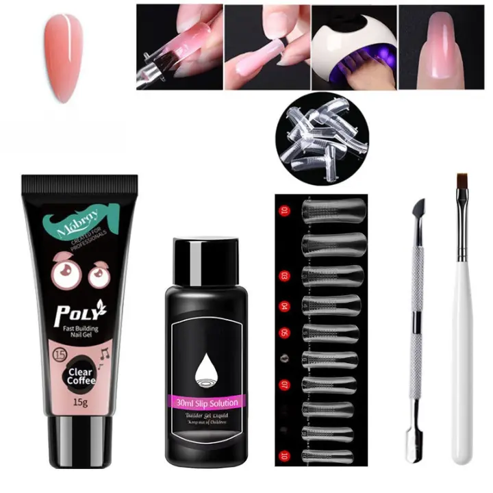 Juego de Gel polivinílico para extensión de uñas, Gel de fácil uso para mejora de uñas, arte de uñas DIY en casa - 1