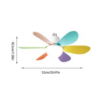 Con luz LED y control remoto, ventilador de techo silencioso de 52 cm/42 cm, 30 W/40 W, casquillo E27. - details 0