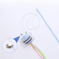 Caña de pescar de abeja pequeña resistente a mordeduras, abeja de peluche, varita colorida para gatos con campana, varita para gatos, juguete interactivo para aliviar el aburrimiento - details 2