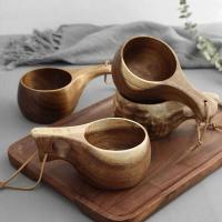 Taza de té con leche de madera de Acacia natural para acampar al aire libre finlandés Isamu, ordenador portátil, resistente al calor - details 2
