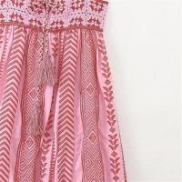 Vestido sin mangas de moda de verano, estilo casual suelto con falda larga de poliéster. - details 5