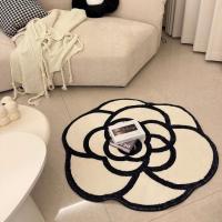 Alfombra redonda irregular para sala de estar, sala de estar, dormitorio, dormitorio, manta, mesita de noche, armario, estudio, silla giratoria, silla giratoria, alfombra - details 2