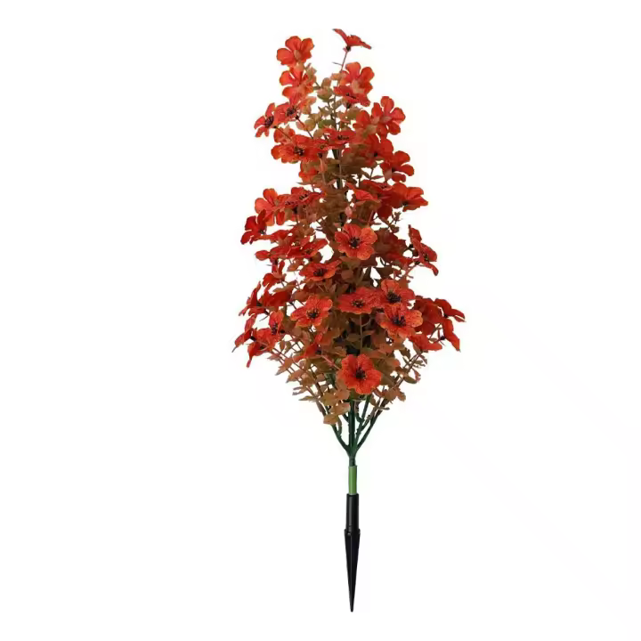 Decoración de césped, planta Artificial, estaca de jardín, decoración de porche, adorno decorativo, decoración de estaca de jardín con estaca, flor de simulación violeta - 1