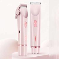 Maquinilla de afeitar eléctrica de doble cabezal para mujer, recargable, en seco y húmedo, sin dolor, Shaer hine, para áreas privadas del cuerpo - details 3