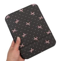 Espejo de escritorio de cuero Pu, espejo cosmético compacto, espejo de tocador con lazo rosa, espejo de maquillaje de bolsillo plegable delicado, decoración del hogar - details 16