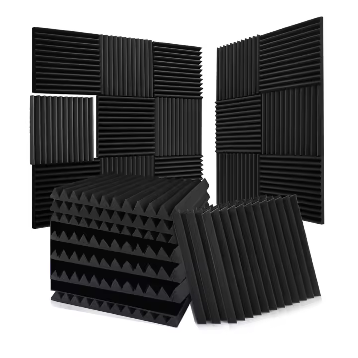 Paneles de espuma acústica insonorizados para paredes, paquete de 52, 1X12X12 pulgadas - 1
