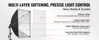 SucceBuy Kit de iluminación Softbox, 24" x 24", bombillas LED de 30 W 5500 K, soporte de trípode ajustable, luces de estudio para fotografía, grabación de video y transmisión en vivo - details 3