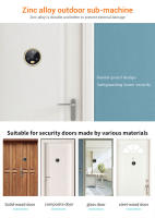 cámara mirilla puerta inteligente interfonos para casa remoto monitor - details 5