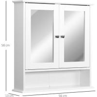 Armario de Baño con Espejo de Pared 2 Puertas, 3 Niveles para Almacenamiento - details 4