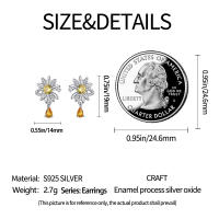 Pendientes de plata de ley 925 para mujer, aretes con forma de libélula y pájaro, joyería fina para boda, novedad - details 37