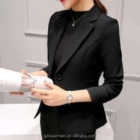 Traje de oficina para mujer, cárdigan de punto de manga larga con un solo botón, abrigo de Color sólido, novedad de 2024 - details 3