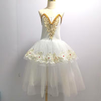 Vestido de Ballet rosa para mujer, vestido romántico largo para niña, ropa de actuación, faldas de danza del vientre de cisne - details 2