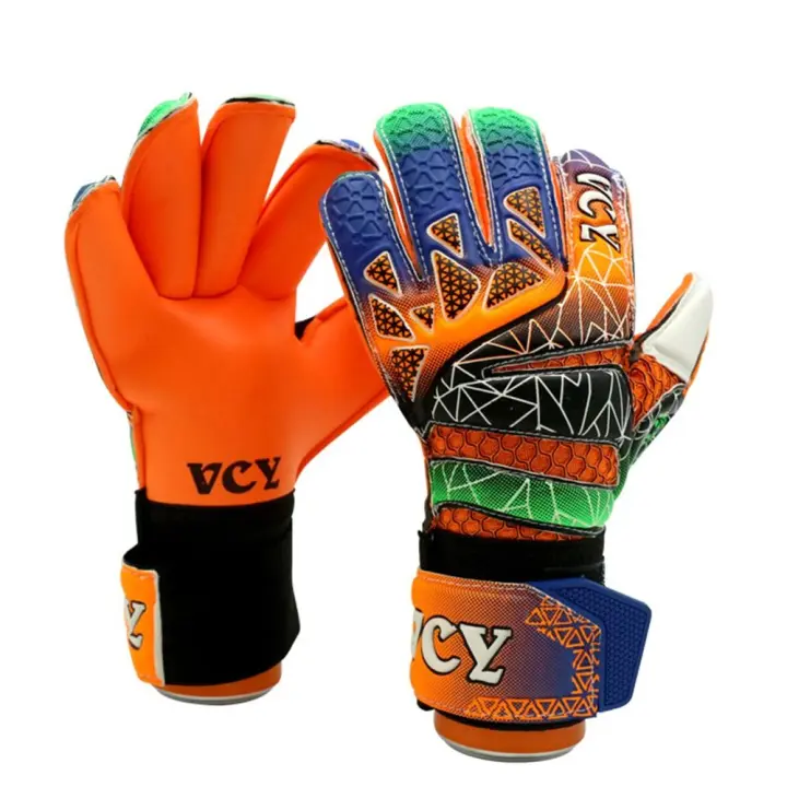 Guantes de portero de fútbol antideslizantes, coloridos guantes de portero de fútbol resistentes al desgaste, guantes de fútbol de látex ajustables transpirables - 1