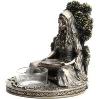 Portavelas de Diosa Celta Adorno de Escritorio de Resina con Estatua de Diosa - details 2