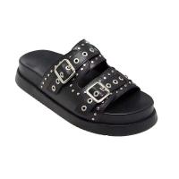 Chanclas decorativas con hebilla, zapatos Wanita, sandalias planas de verano al aire libre, zapatillas de mujer 2024 - details 5