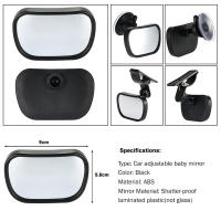 Mini espejo convexo trasero 2 en 1 para niños, asiento trasero de coche, espejo de bebé ajustable - details 1