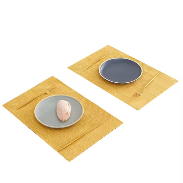 Tapete de mesa de lino duradero de Color sólido, tapete de mesa creativo multiusos de estilo nórdico, posavasos de café Retro Universal para el hogar, 2 uds. - 1