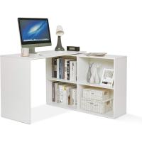 Escritorio esquinero moderno, madera de ingeniería, blanco, 10610674.5 - details 0