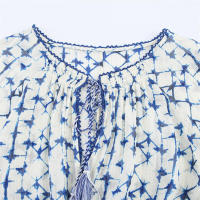 OUWU Moda Verano 2025 Blusa de Mujer con Estampado de Metal Sencillo Cuello Redondo - details 2