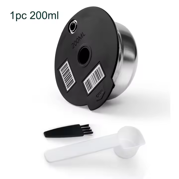 Cápsula de Café iCafilas para Máquina Tassimo BOSCH Reutilizable en Acero Inoxidable Crema Ecológica Protección Ambiental Compatible con Series Happy Series Vivy Series Suny Series My Way - 1