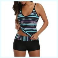 Bañadores con volantes en capas para mujer, traje de baño de dos piezas con volantes, estampado Floral, talla grande - details 3