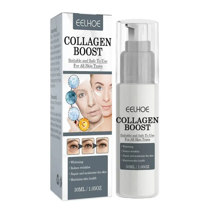 Crema de esencia reafirmante de colágeno para mujer, 1/2 Uds., 30ml, se desvanecen las líneas finas, suero iluminador facial, crema para el cuidado de la piel - 1