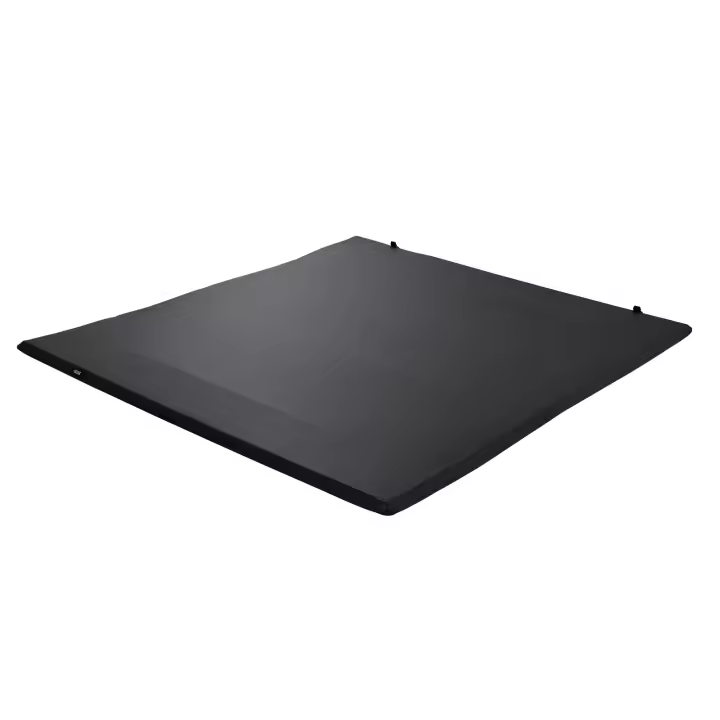 SucceBuy Cubierta plegable de cuatro pliegues para caja de camioneta, se adapta a Dodge Ram 1500 2002-2024 (incluidos modelos clásicos y nuevos), Dodge Ram 2500 3500 2003-2024, cama Fleetside de 6.4', interior de 6.4' x 5.5', negro - 1