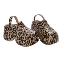 Nuevo modelo 2025 Leopardo Zuecos de Suela Gruesa para Mujer Punta Cerrada Sandalias de Plataforma Gruesa Mujer Verano 2023 Súper Tacón de Cuña Alta Pantuflas Mujer - details 8