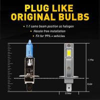 Bombilla de faro LED H1 H3 Mini 50W 20000LM CSP para faro de coche luz sin ventilador lámparas antiniebla de diodo automático 12V 6000K automóvil - details 3