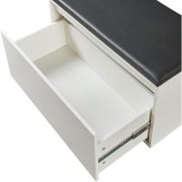 Banco Zapatero con Cajón Mueble Zapatero para 3 Pares de Calzado con Asiento Tapizado para Entrada Vestíbulo Dormitorio Aglomerado Polipiel 80 x 39 x 45 cm - details 12
