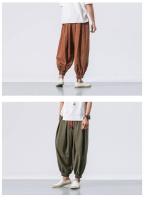 Nuevos pantalones Harem de gran tamaño, pantalones de chándal holgados de algodón y lino de estilo chino, pantalones casuales de alta calidad para hombres - details 7
