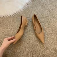 Nuevos zapatos de abuela de cuero suave con tacón bajo y punta estrecha de primavera - details 10