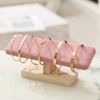 Soporte de Almacenamiento de Joyería de Cuero PU en Forma de T Base de Madera - details 17