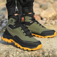 Zapatos de Seguridad para Hombres Impermeables, Altas, Resistentes al Desgaste, Forro de Cuero, Suela de Goma Sintética - details 9