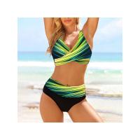 Bikinis de realce para mujer, traje de baño de cintura alta con cuello Halter, ropa de playa, 2023 - details 6