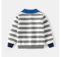 Suéteres a rayas para niños, jersey para bebés pequeños, cuello tipo Polo, prendas de punto para niños, ropa de invierno para niños - details 6