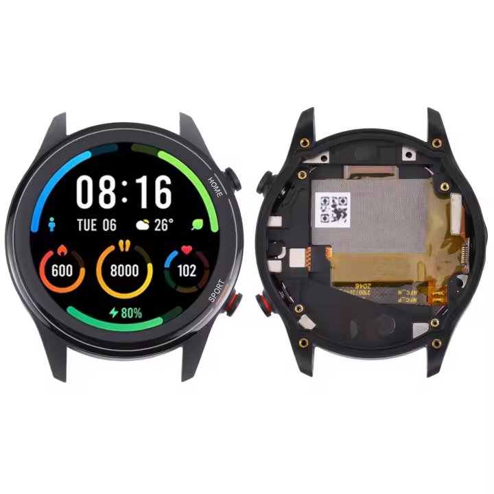 Pantalla LCD original para Xiaomi Mi Watch / Watch Color Sport / Watch Revolve Active Digitalizador Asamblea completa con marco (Negro) - 1