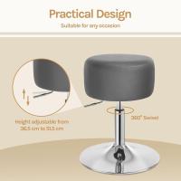 Taburete de Maquillaje Redondo Pequeño Giratorio de Altura Ajustable Taburete Bar Bajo PU para Tocador, Dormitorio, Oficina en Casa y Salón Blanco, BH14ws-1 - details 39