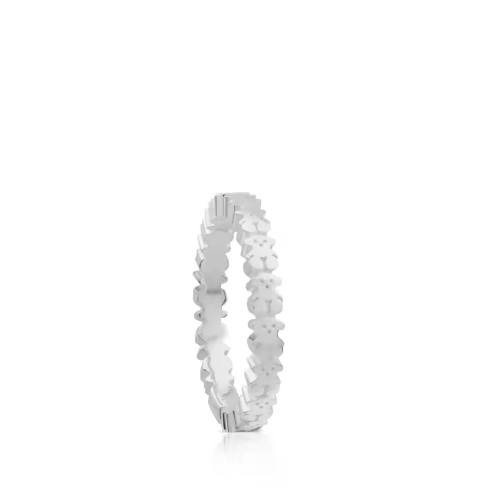 Anillo recto TAOS de plata 925 con oso - 1
