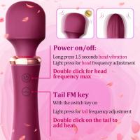 Varita de masaje AV 3 en 1 para mujer, consolador vibrador para punto G, estimulador de pezón y Vagina, función de calefacción, 10 potentes vibraciones, Motor Dual - details 4