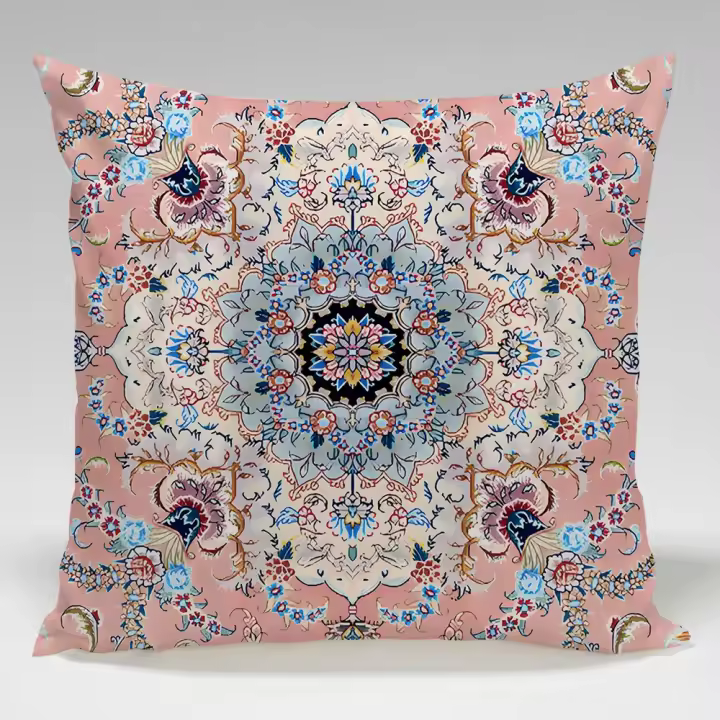 Fundas de Almohada de Lujo de Estilo Persio Cojines Geométricos Étnicos para Decoración de Sofá Vintage - 1