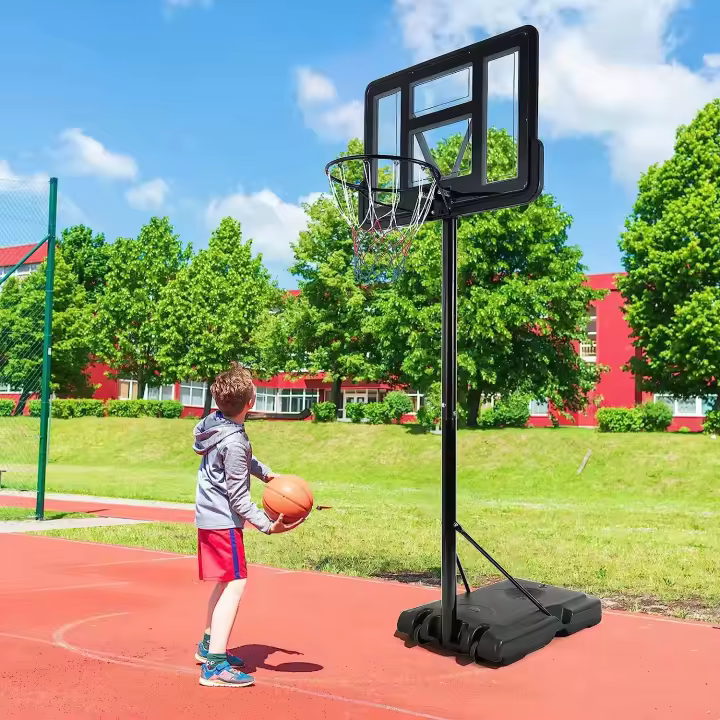 Canasta de Baloncesto Ajustable de Altura 230-305cm para Exteriores con Tablero de Muro Piscina Natación Canasta de Baloncesto con Objetivo para Niños/Adultos Interior - 1