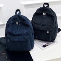 Mochila de Corduroy para Mujer Tendencia en Bolsos de Viaje y Escuela Color Sólido - details 2